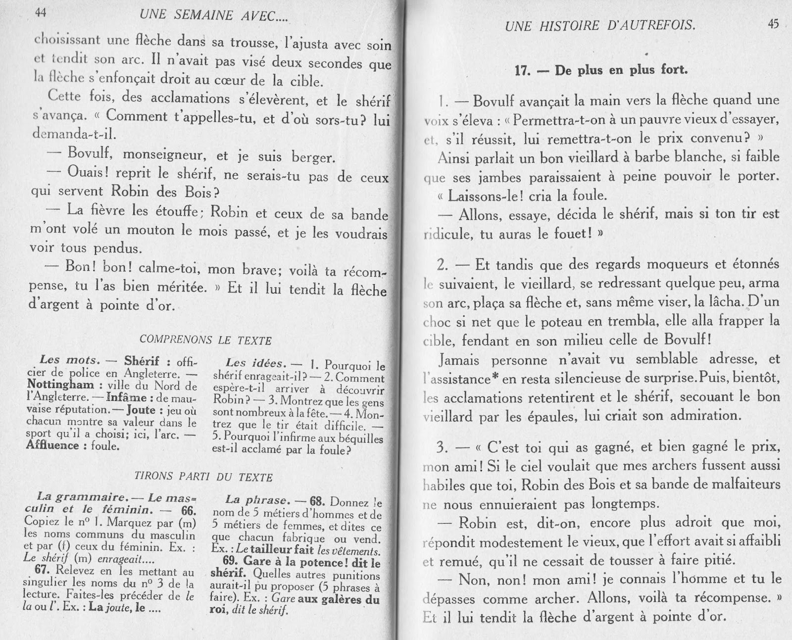 Manuels Anciens Robin Des Bois Berry Lecture Cm