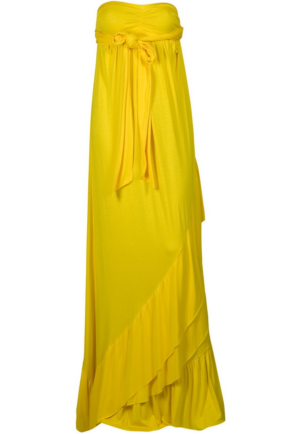 Stylish Yellow Maxi Dresses Violet Fashion Art