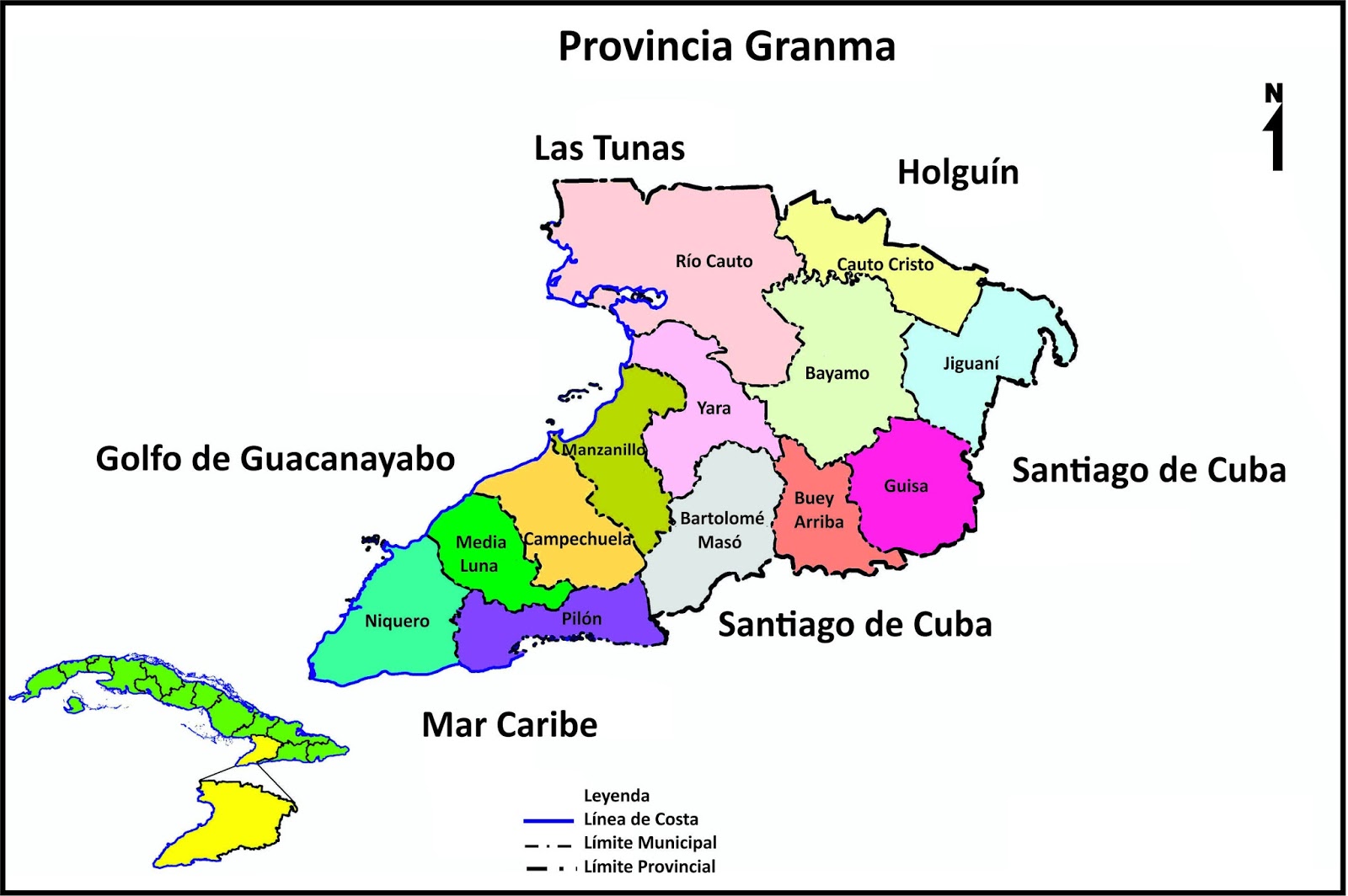Mapa De Cuba Y Sus Provincias - World Map