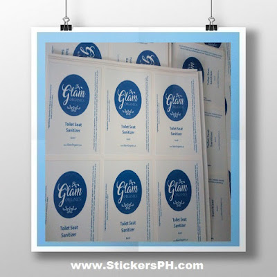 Toilet Seat Sanitizer Sticker Labels - Glam Organics