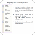 Choosing and Displaying a Toolbar Customizing Toolbar Options Adding ...