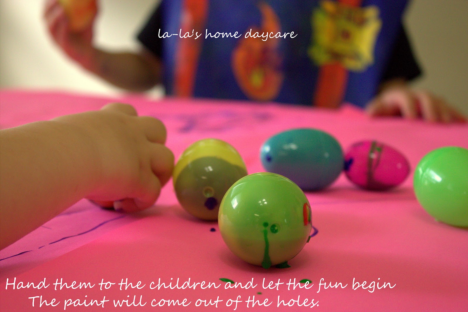 LaLa's Home Daycare Plastic Egg Painting