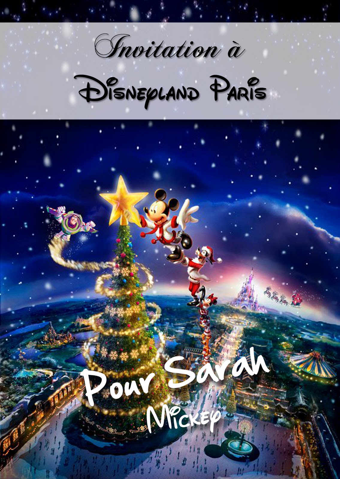 EST Designer Invitation pour Disneyland Paris