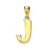 JAREEYA - Initial J Diamond Pendant
