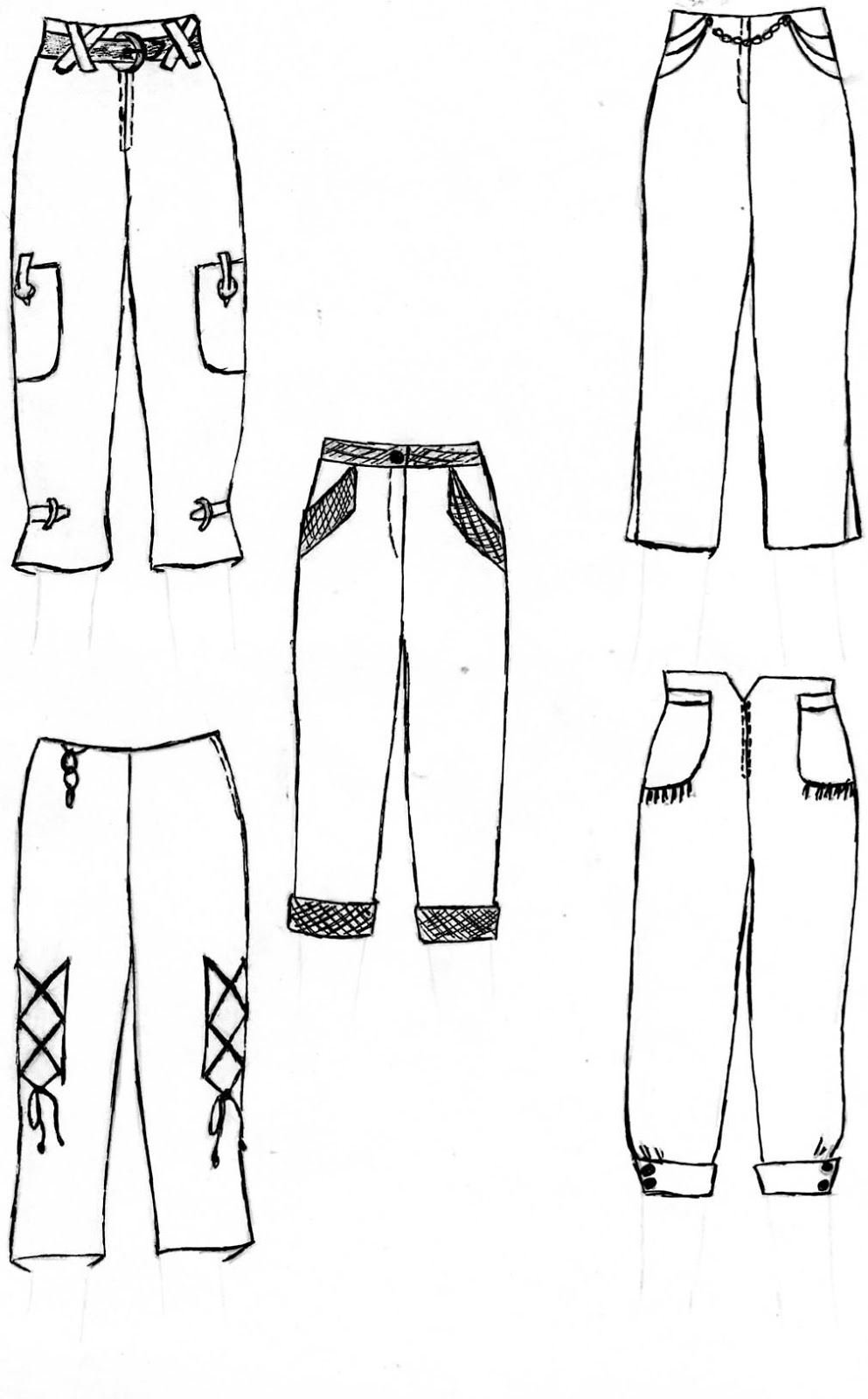 Как нарисовать брюки легко