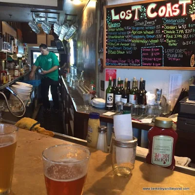 bar menu at Lost Coast Brewery & Cafe in Eureka, California