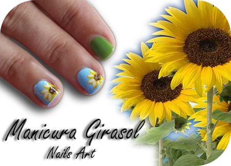 Entre estética y cosmética: Manicura Girasol - Nails Art