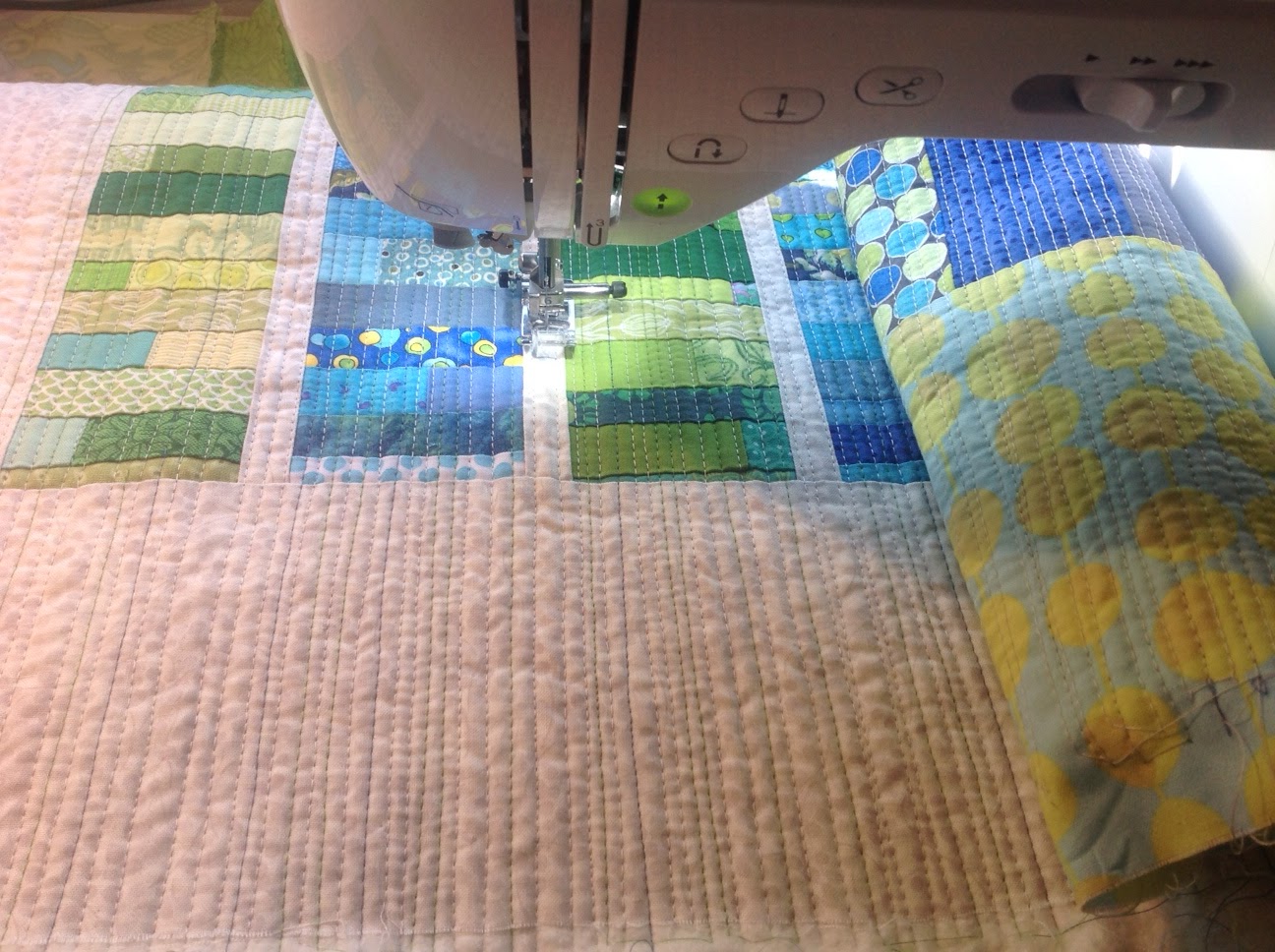 Patchy Work of Mini Grey Matchstick Quilting