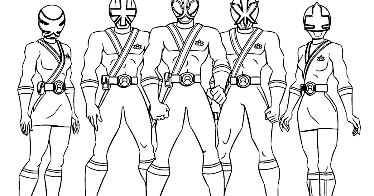 5 Gambar Mewarnai Power Ranger Untuk Anak PAUD dan TK
