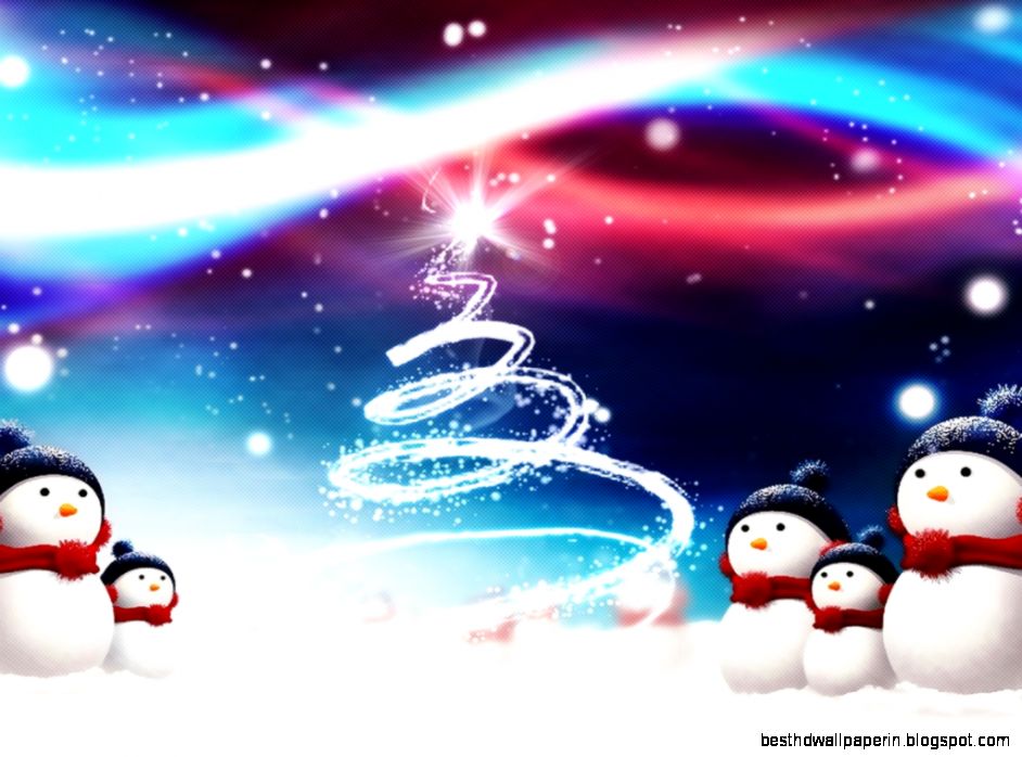1680 X 1050 HD Christmas Snowman Wallpaper
