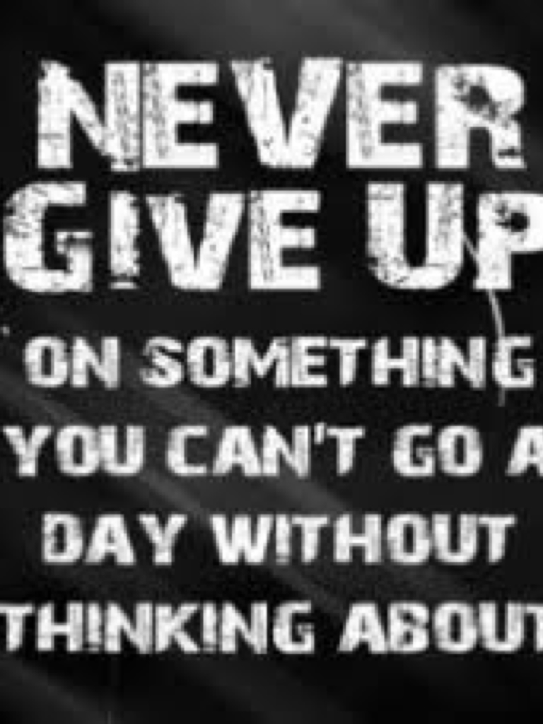 The Musings of MsMichelleMM Never give up on something you can t go a day without thinking about