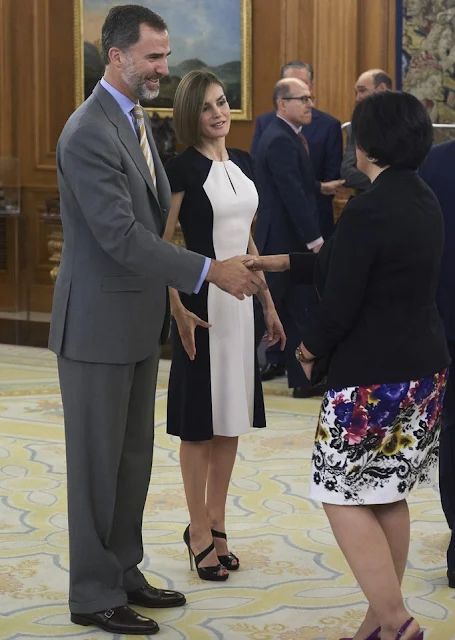 King Felipe and Queen Letizia attends audiences in Zarzuela Palace