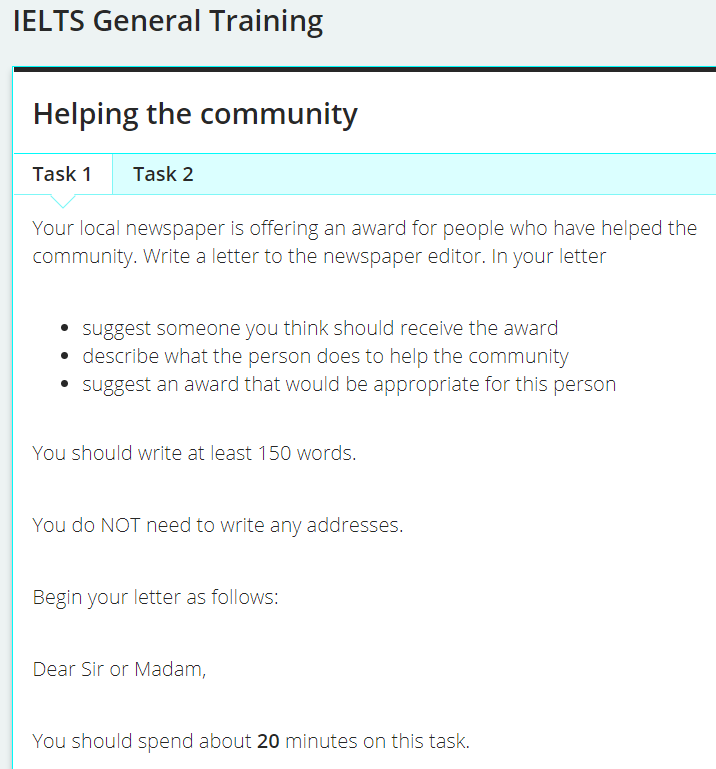 Ielts General Writing Task 1 Sample Band 8 (Helping The Community)