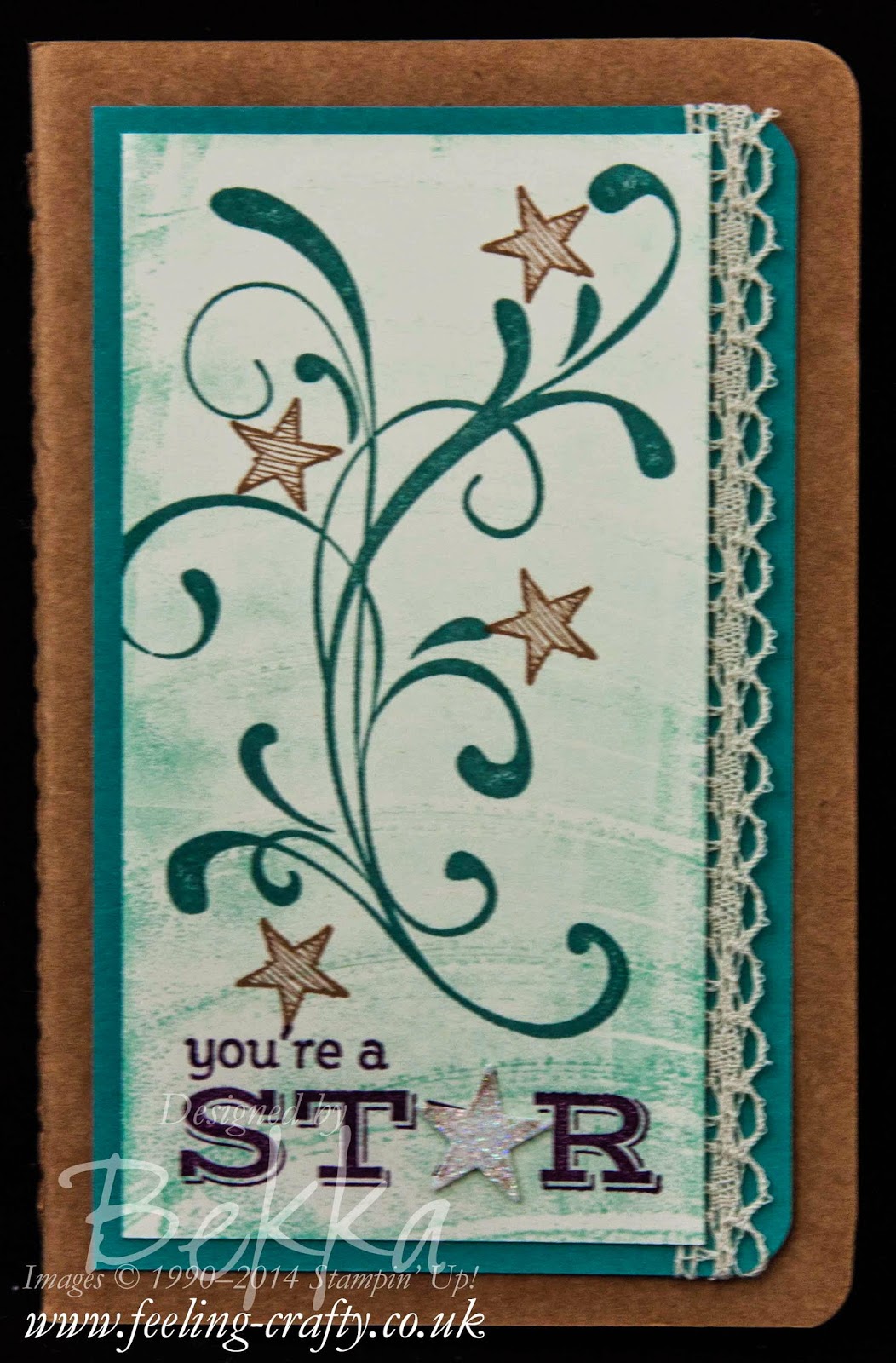 You're A Star Stampin' Up! Kraft Grid Journal by UK Independent Demonstrator Bekka - Great idea for prizes for her team