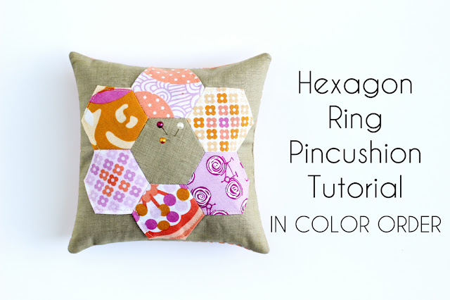 Hexagon Ring Pincushion Tutorial - In Color Order