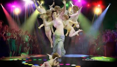 Capodanno a Le Guêpier - Bouguereau Le Guêpier - Bouguereau-fotomontaggi-scene di vita moderna nei dipinti classici