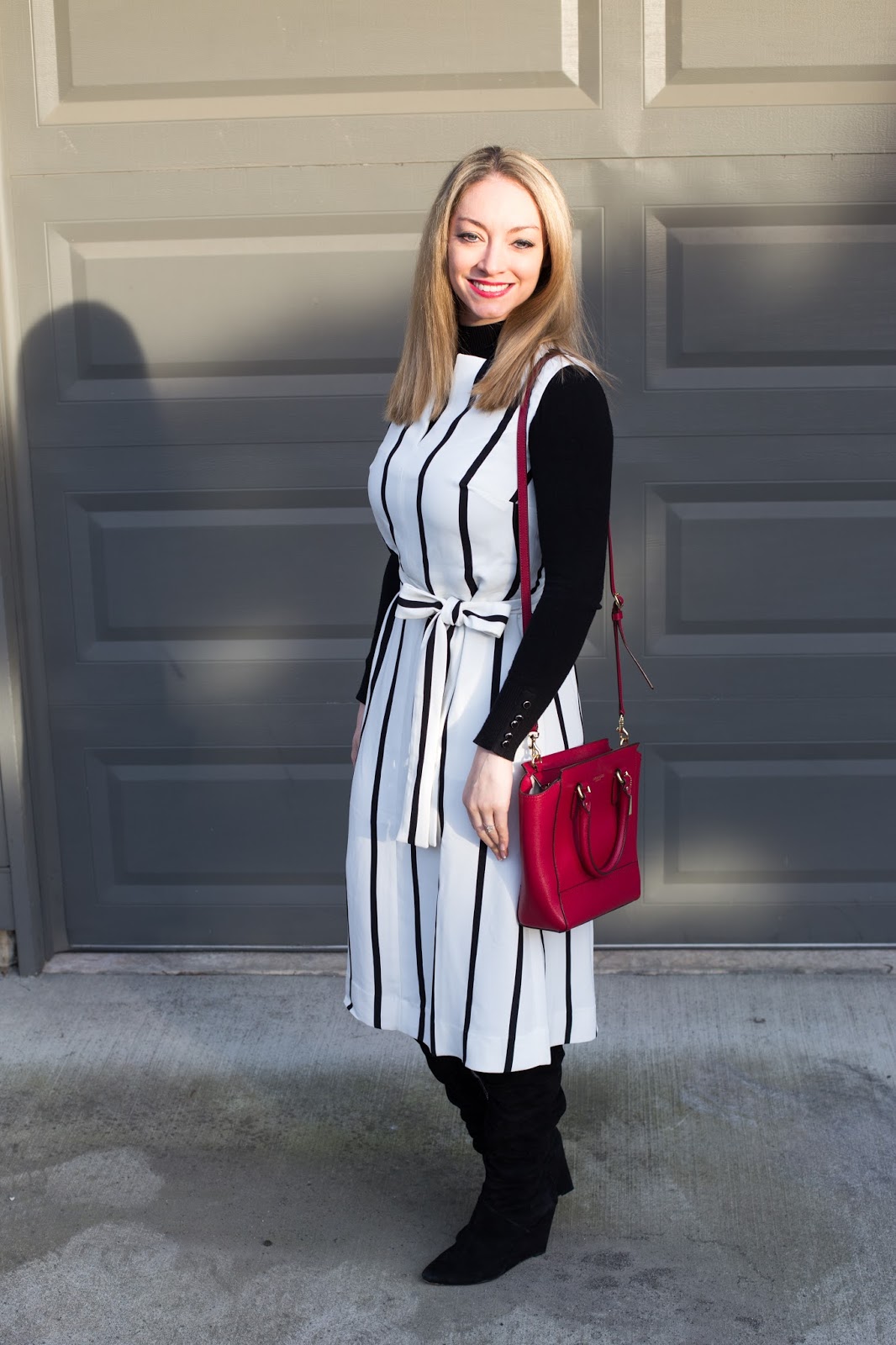 Winter Layering Sleeveless Dress + Cropped Sweater