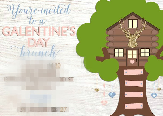 Galentine's Party invitation by Painting Paris Pink for Fizzy Part
