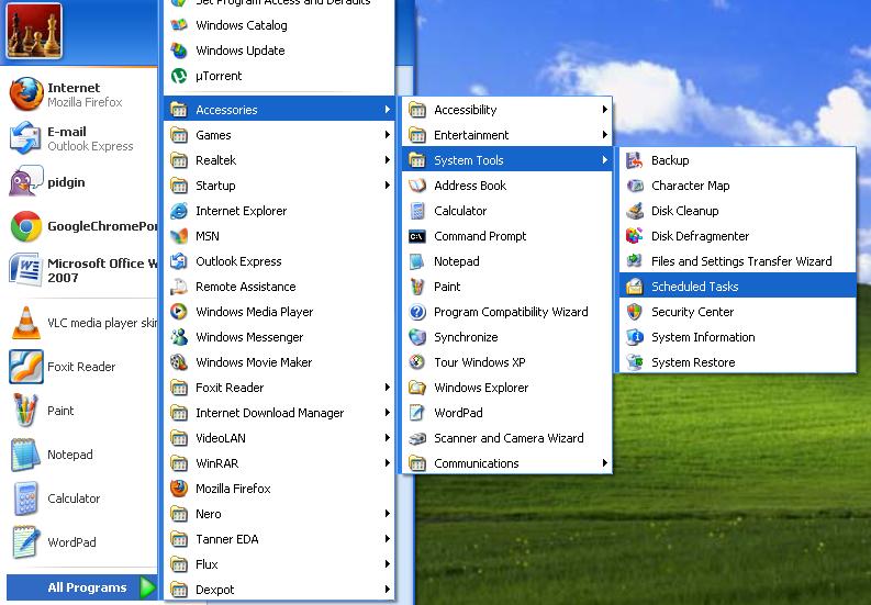 How to Schedule Shut Down In Windows XP without any software Learn