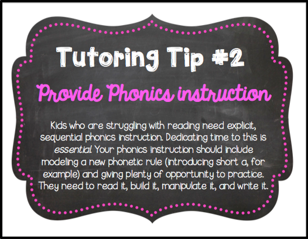 Primary Chalkboard Tutoring Tips