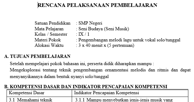 Contoh Rpp Adiwiyata Smp Seni Budaya Contoh Rpp Adiwiyata Smp Seni Budaya