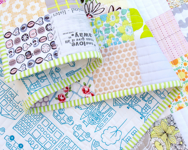 A Scrap Buster Baby Quilt - A Finished Quilt | Red Pepper Quilts 2015