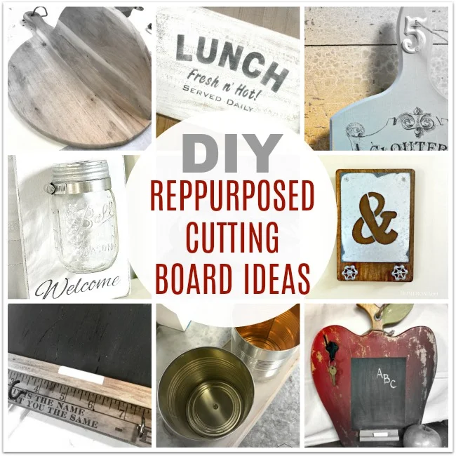 collage of cutting board projects