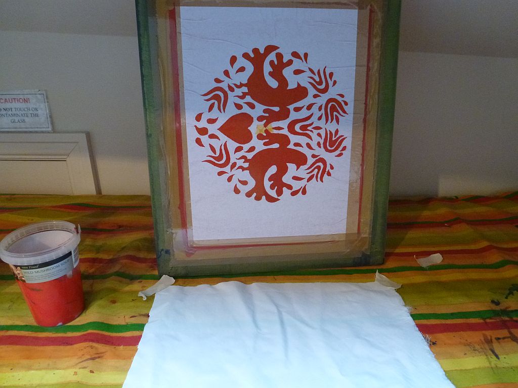 Materials used in screen printing image