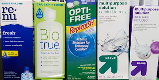 saline solution contact lens Bausch+Lomb generic drops gentle sensitive eyes dry