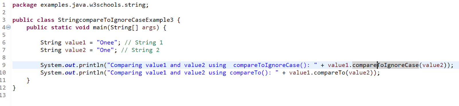 Java String compareToIgnoreCase method example - Internal ...