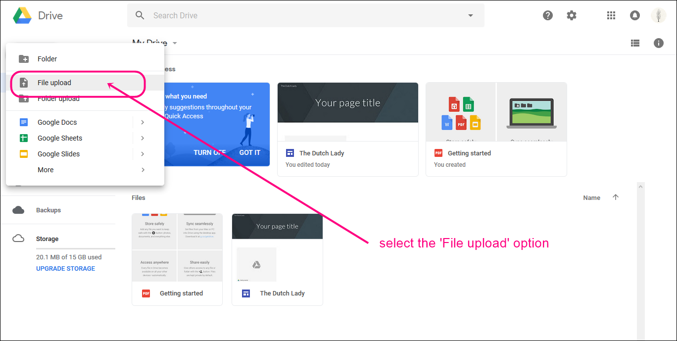 zip file google drive where are downloads