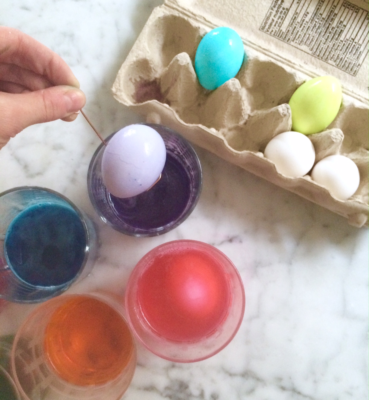 DIY Painted Easter Eggs with Nail Polish Harlow & Thistle