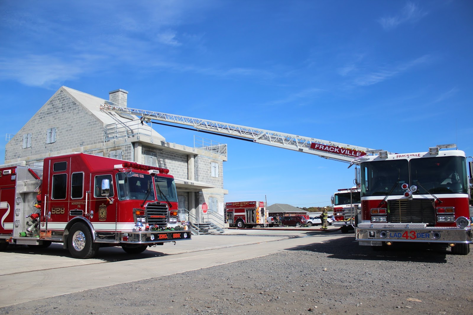 Local Fire Companies Evaluate New Schuylkill County Burn Building