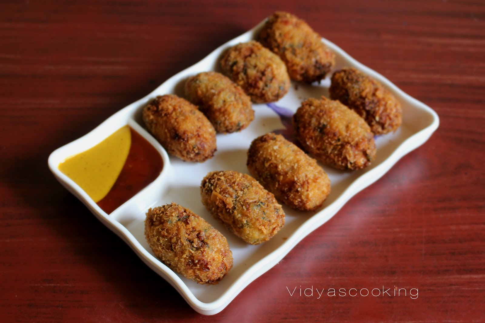 Spinach, Corn and Rice Croquettes Recipe (Cheesy Rice Cutlet)