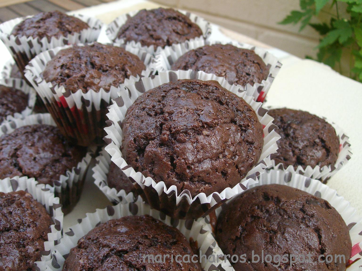 Muffins de chocolate Maricacharros