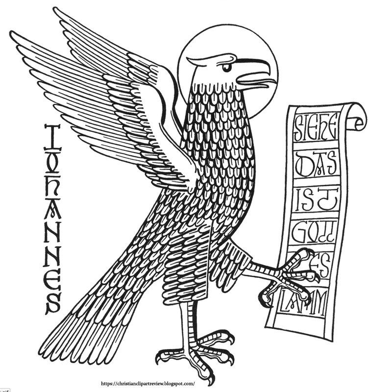 The Eagle is The Gospel of St. John's Symbol Christian Clip Art Review