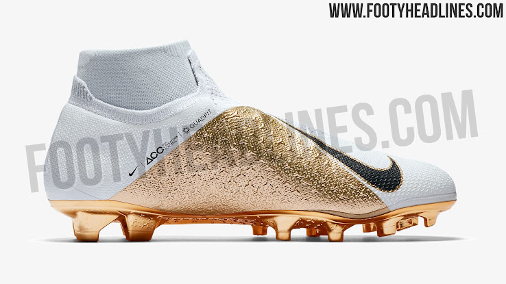 white and gold phantom cleats