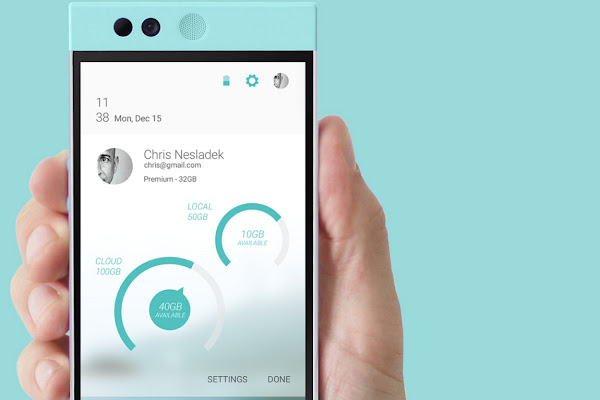 少有的淺藍綠外觀,搭配雲端服務,數位時代翻攝自 Nextbit 官網。 少有的淺藍綠外觀,搭配雲端服務,數位時代翻攝自 Nextbit 官網。