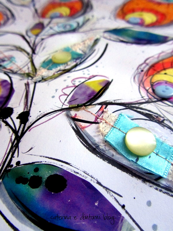 caterina e dintorni *La gioia di vivere Collage acquerellato su