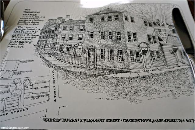 Mantel de Papel de Warren Tavern en Charlestown, Boston