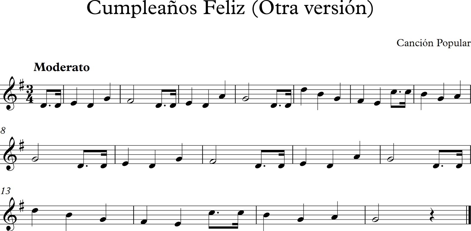 ▷ Cumpleaños Feliz - Partitura (3 VERSIONES para PRINCIPIANTES) 