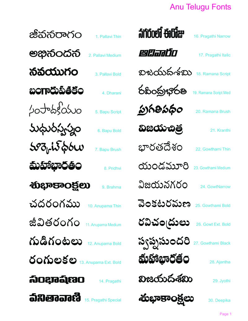 anu fonts telugu typing for windows 7 software free download