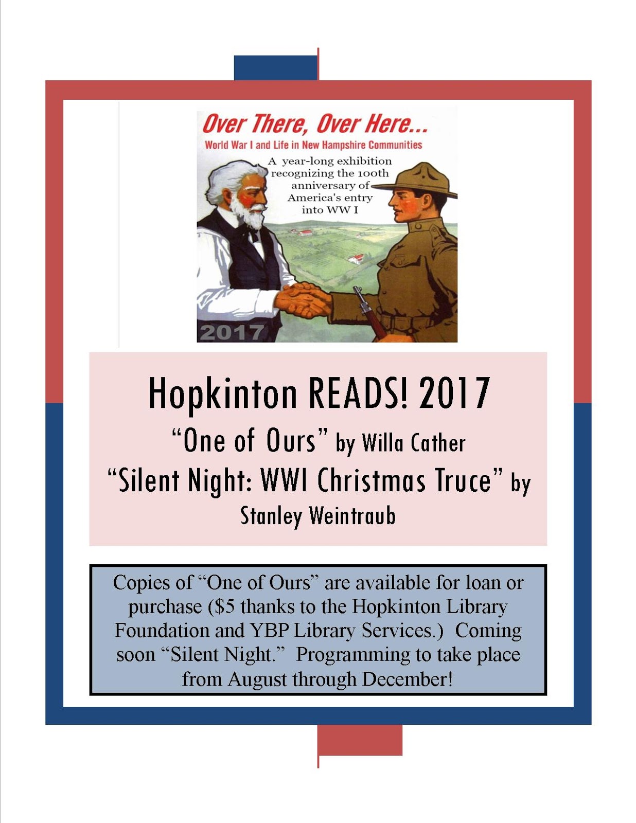 Hopkinton Town Library Book Group Hopkinton READS! in November and