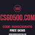 SITE CSGO 500 VOLTOU!! - USE NOSSO CÓDIGO PARA GANHAR SKINS