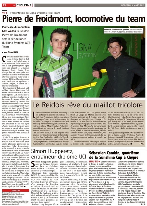 MTBWALblog Pierre de Froidmont candidat au titre de champion de