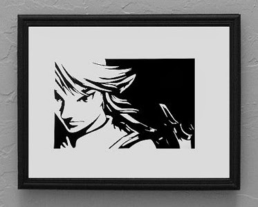 Link from Legend of Zelda papercut by Cutting Pixels