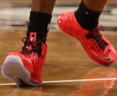 THE SNEAKER ADDICT: Nike LeBron 10 Solar Red PE Sneaker (Images)