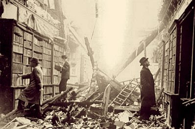 A London library during the Blitz