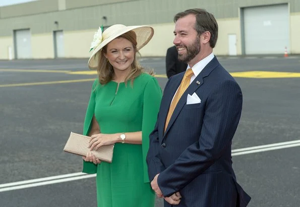 King Willem-Alexander and Queen Máxima, Prince Guillaume, Princess Stéphanie, Duchess Maria Teresa, Duke Henri. Maxima wore Natan dress