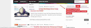 Cara Membuat Menu Blogger Dan Memasukan Postingan Sesuai Dengan Label Yang Anda Buat